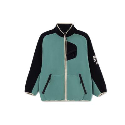 Li Ning Color Block флисовая теплая куртка унисекс куртки зеленый AWDRB09-2