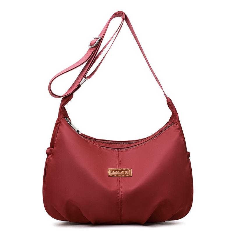 Повседневная женская нейлоновая сумка через плечо, модная, простая, в студенческом стиле, сумка кроссбоди, большой вместимости, дизайнерская женская сумочка