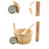 Wooden Sauna Bucket and Ladle,SPA Steaming,Bathroom Tool,Large Capacity,Sauna Barrel,Bath