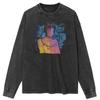 Футболка уличная с рисунком Art Graphic Washed Black Футболка из хлопка унисекс с длинными рукавами