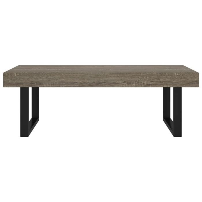 VidaXL Table basse Gris et noir 120x60x40 cm MDF et fer 286104