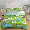 Cartoon Numbers King Queen Duvet Cover Lovely Animals Bedding Set Kids Colorful English Alphabet 2/3pcs Polyester Quilt Cover