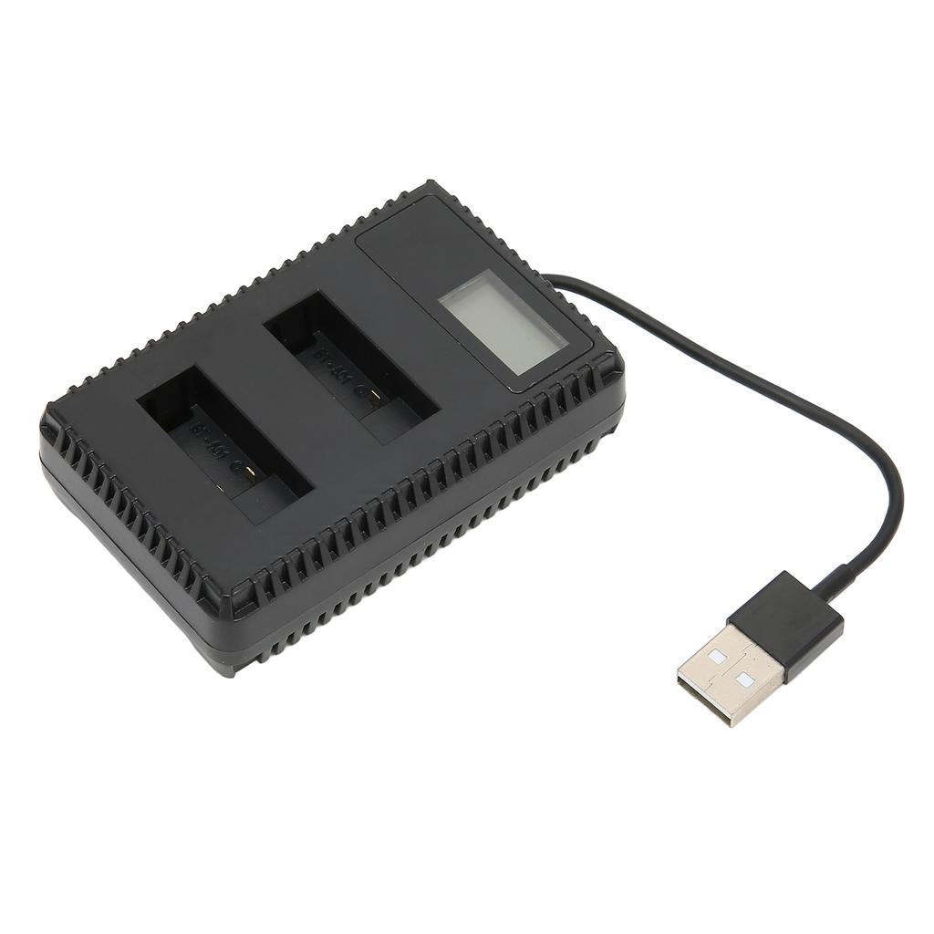 Camera Battery Charger Dual USB Chager with LCD Display for AHDBT‑501 Camera Battery