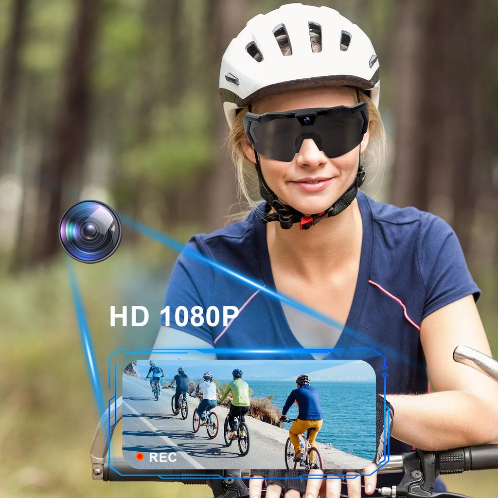 Бейсбольные очки 4K с камерой, Умные очки-камера, Унисекс солнцезащитные очки с камерой
