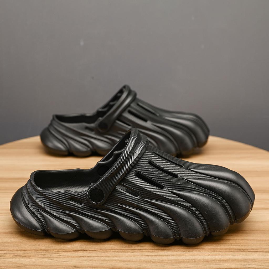 Fashion Kidmi Trendy Men's Slippers Summer Men Shoes Men's Flat Sandals EVA Waterproof Beach Cloud Slippers Casual House Bathroom Slides