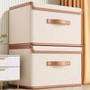 Foldable Large-Capacity Wardrobe Storage Box with Lid for Bedroom Clothes and Garments