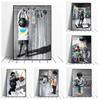 Banksy Graffiti Art Canvas Painting On The Wall Art Posters Prints for Living Room Home Decoration Cuadros