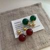 Дизайн Темперамент Агат Уникальные китайские серьги-гвоздики в стиле ретро, изысканные, простые, универсальные серьги в стиле суда