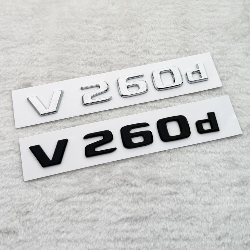 Emblema ABS con letras 3D V200d V220d V250d V300d V350d para Mercedes Benz clase V, insignia para guardabarros de coche, placa c