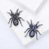 Wind Retro Rhinestone Spider Brooch Fashion High-End Men'S Suit Personality Pin Halloween Accessories