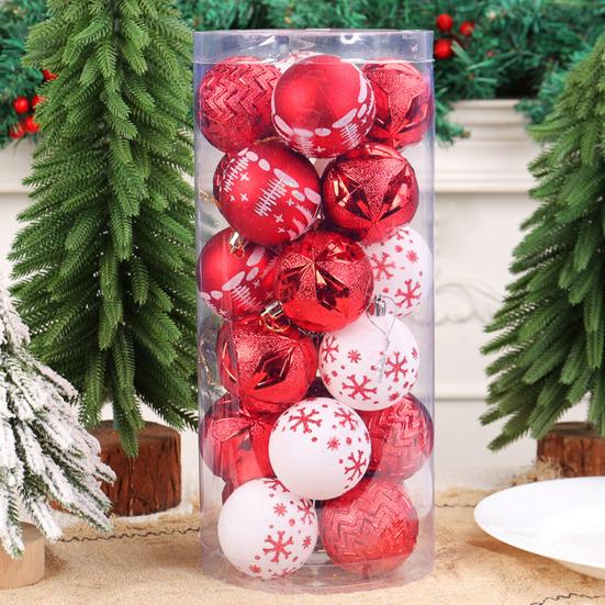 24 шт. Рождественские шары, небьющиеся шары, блестящие завитки, пластиковые шары, подвесные украшения для рождественской елки для праздничного декора