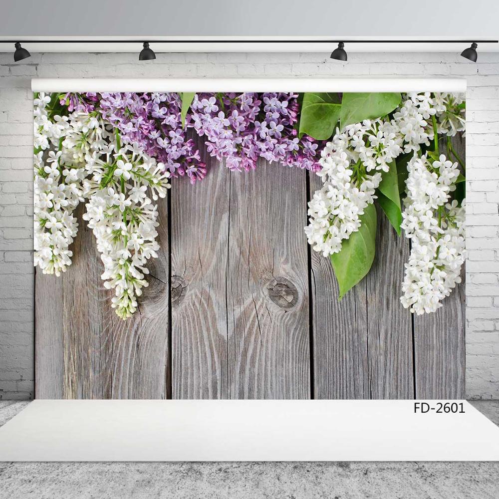 lilac Wooden Wall Photographic Background Vinyl Cloth Photo Shootings Backdrop for Baby Children Wedding Photo Studio Photophone