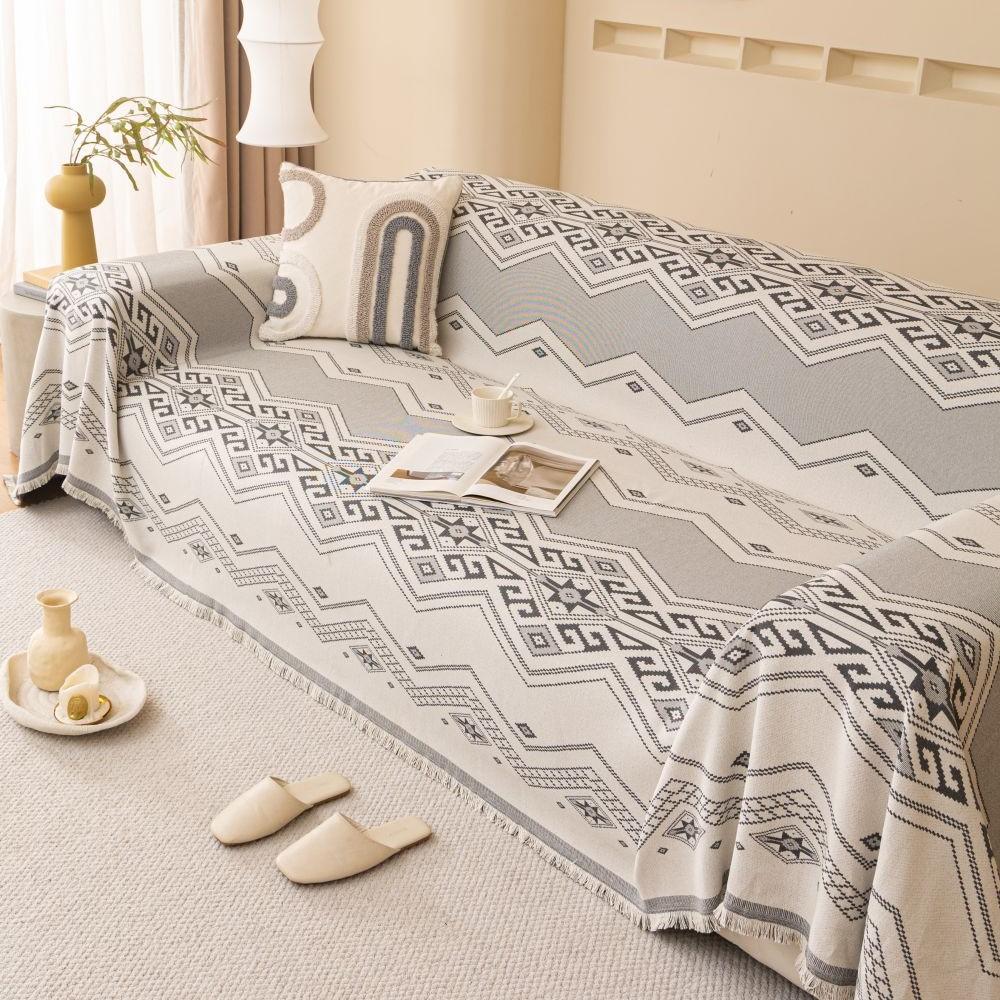 Чехол на подушку для дивана в скандинавском богемном стиле, двусторонний чехол для дивана, чехол для дивана, универсальный чехол для дивана с защитой от кошек 1.2.3.4, одеяло для сиденья