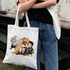 Demon Slayer Japan Anime Kimetsu No Yaiba Kamado Tanjirou Handbags Shoulder Bag Shopping Handbag High Capacity Women Canvas Bag