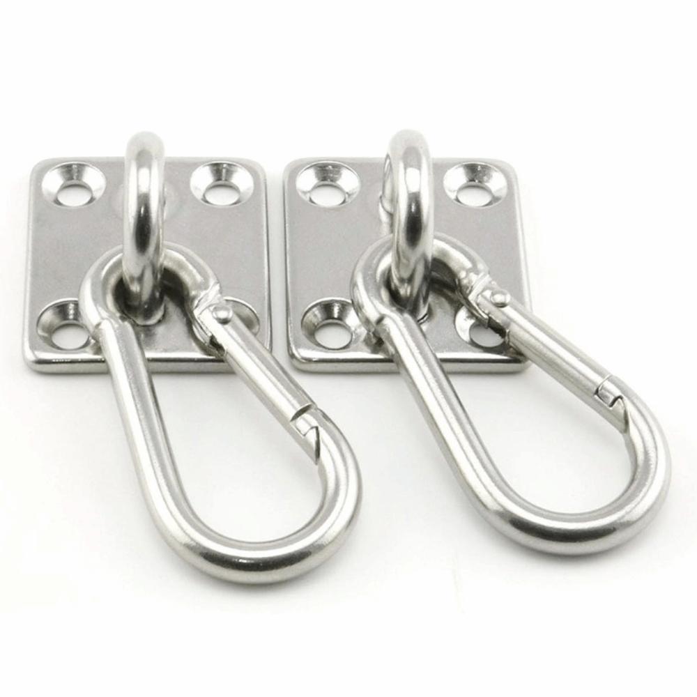 2 Set 125kg Load Capacity M8 Stainless Steel Hook Stainless Steel Hammock Hanging Kit  Porch Swing