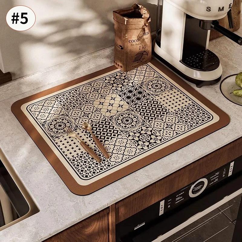 Tableware Drying Mat Super-absorbent Tableware Nordic Drain Pad Kitchen Placemat Home Draining Mats Table Counter Pads