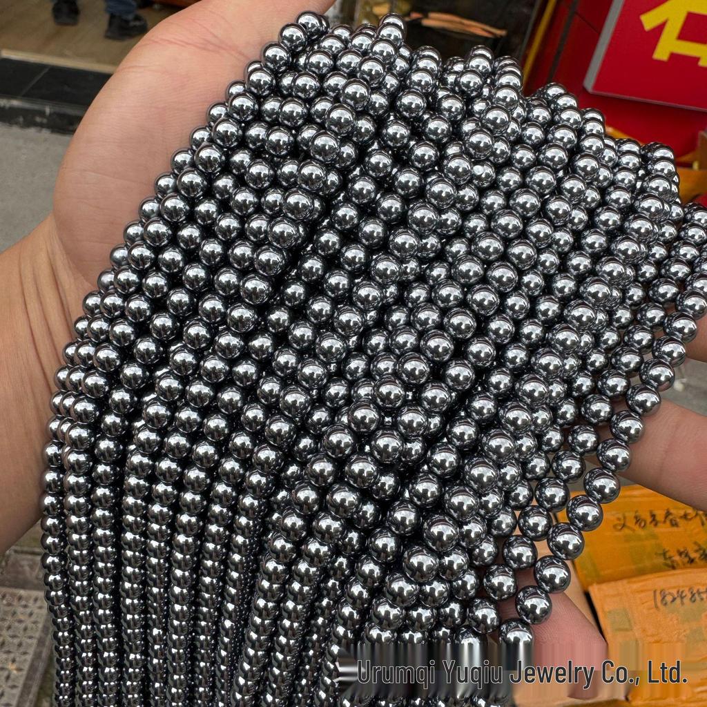 Натуральные Терahertz-Камень Круглые Бусины для DIY Высокая Теплопроводность Энергетические Браслеты