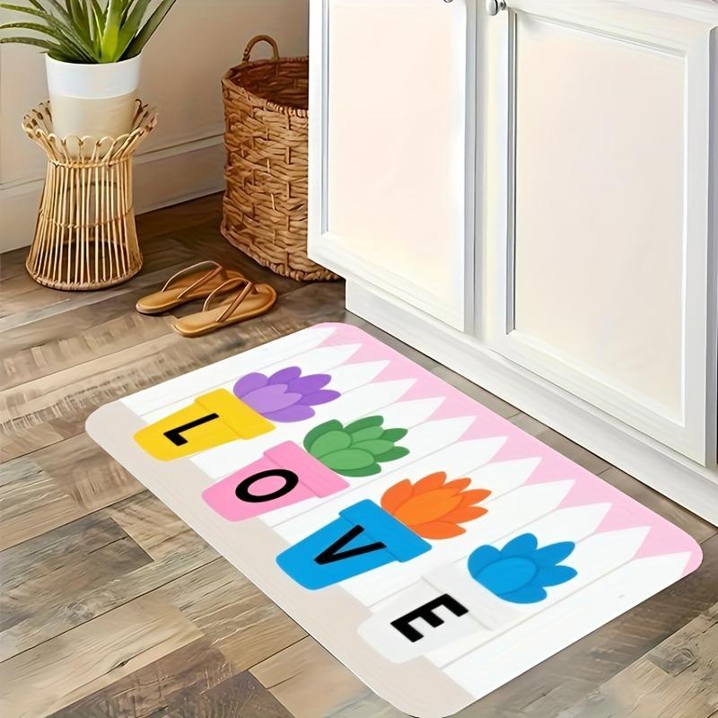 1PC Puppy Playfround Kitchen Rug Non-Slip Door Mat Pop design Bathroom Rug Bath Mat Carpet for Home Sink Laundry ecoreeree