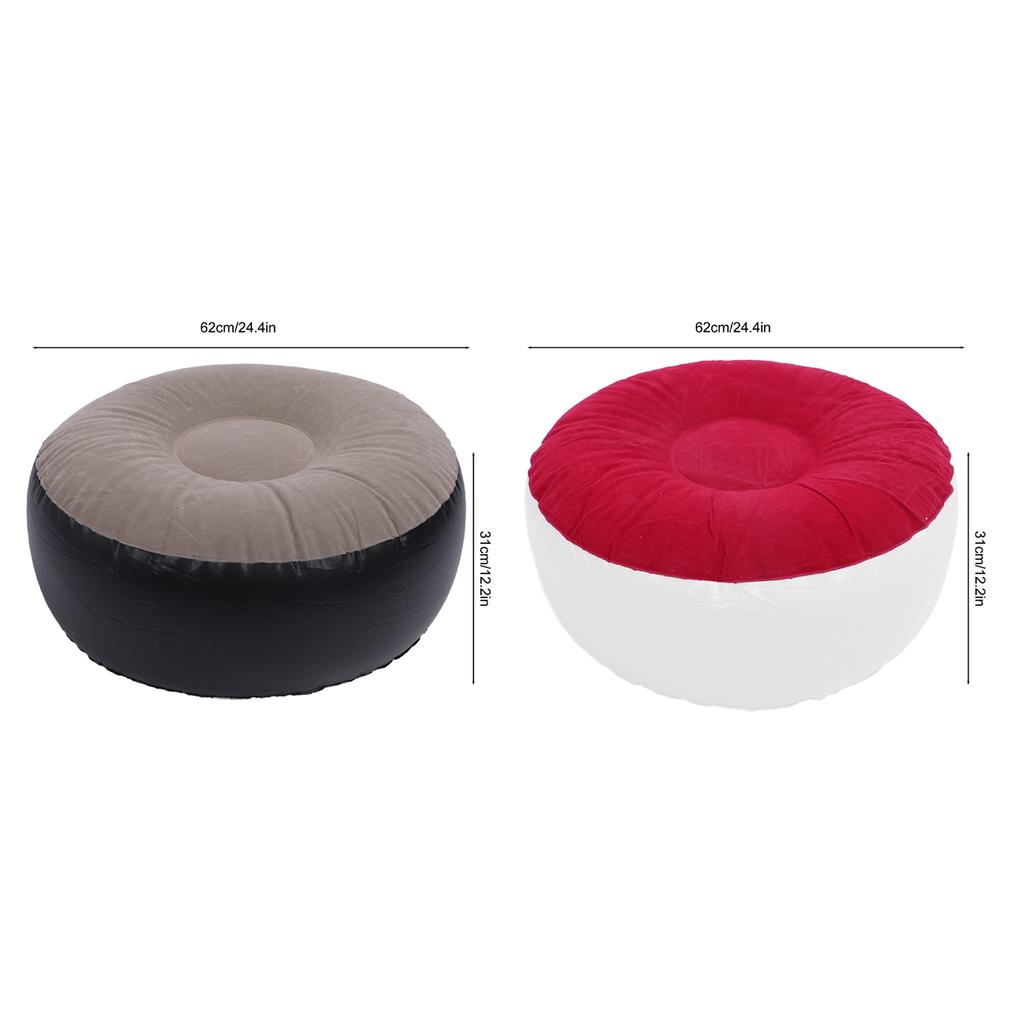 1 шт. Надувной флокированный табурет, многоцелевой, легкий, эргономичный дизайн, круглый, портативный, надувной табурет для путешествий, кемпинга