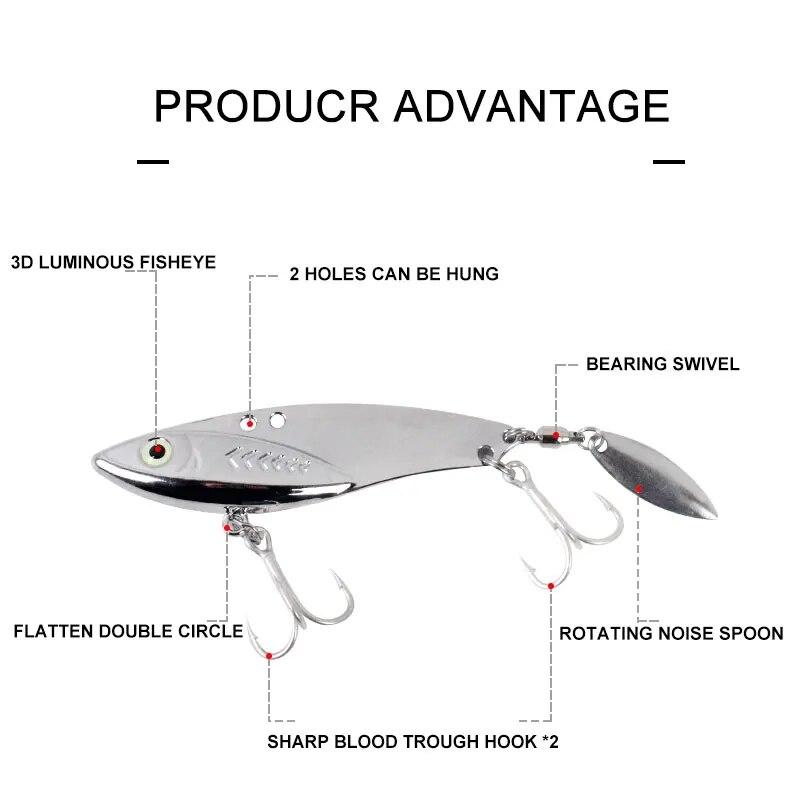 BURLE 5г-30г Пресноводная Соленая Вода Дальний Заброс VIB Приманка Сплав Цинка Металлическая Рыба VIB Приманка