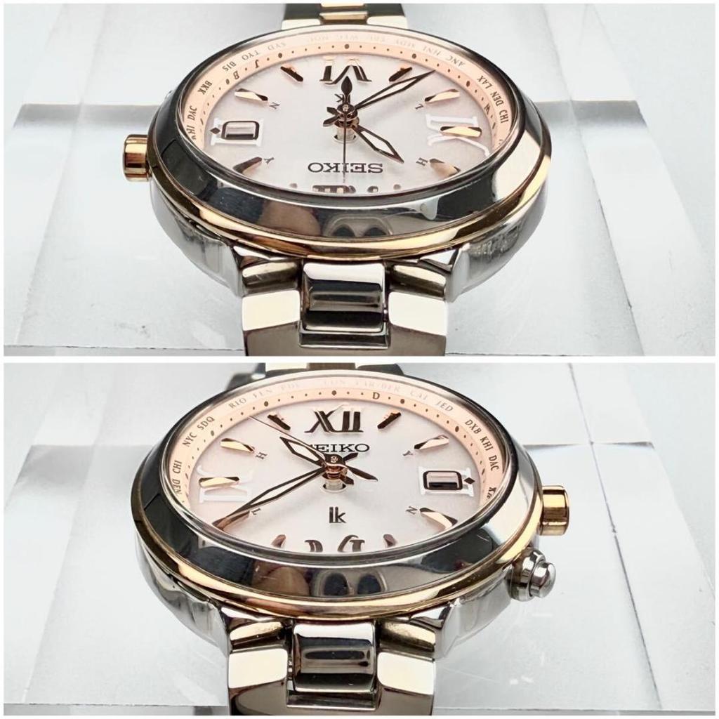 [USED] Highly Functional Seiko Lucia Watch, Date Roman, Radio-controlled Solar, Combination