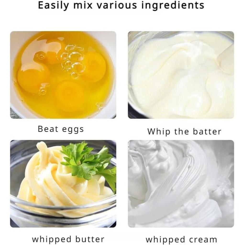 Ручной роторный блендер с венчиком, полуавтоматический венчик для яиц из нержавеющей стали - 30 см