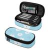 Pencil Case Structured Strong Polyester Fabric Easy Open Zipper with Main Compartment Mesh Pocket and Pen Slots for Everyday Study