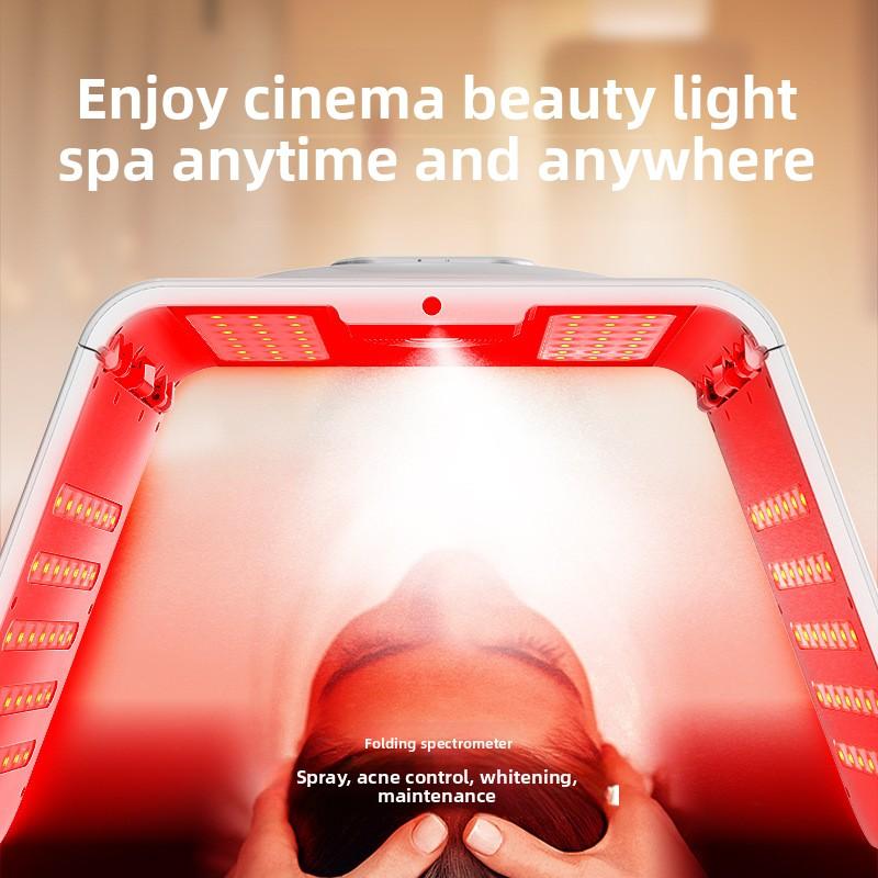 Спектрометр Салон красоты Фотонное омоложение Холодный нагревающий спрей Складной Красный и Синий Свет Контроль Акне Косметический Инструмент Бытовой
