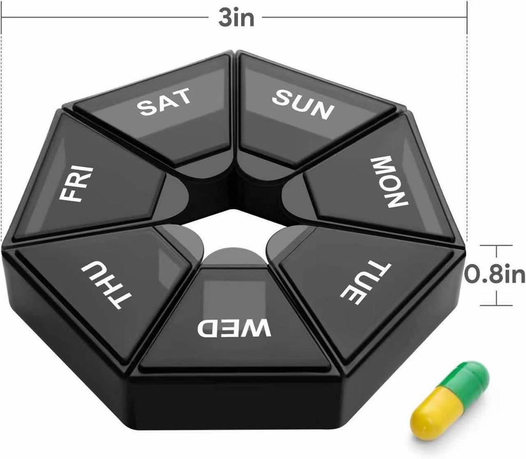 1Pcs Pill Case Plastic 7 Days Tablet Candy Box Portable Storage Tablet Holder Travel Organizer Pill Dispenser Container