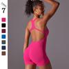 Push Up Blackless Bodysuit Gym Sports Jumpsuit Sexy Yoga Fitness Bodysuit Women High Waist Rompers
