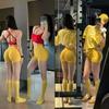 Womens High-Waist Compression Cycling Shorts With Butt Lift Design Yoga Running Gym Workout