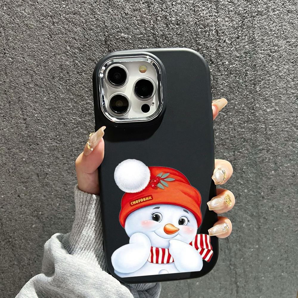 N98 С Новым годом, Рождеством, мягкие чехлы для телефонов iPhone 16 Pro Max Xiaomi 11 Lite Redmi 13C Note 11s, защитная рамка для камеры, задняя крышка