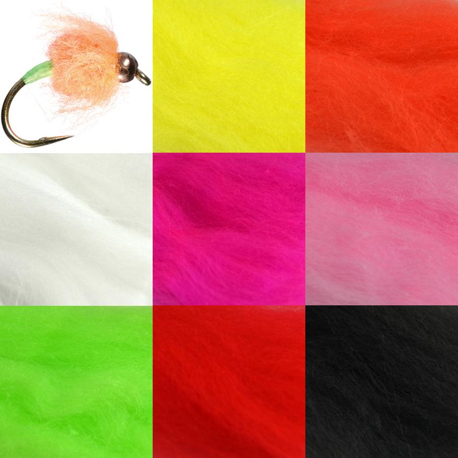 MNFT 8 упаковок Мягкая цветная пряжа Egg Yarn Светящаяся пряжа Fiber Baitfish Lure Парашютный материал для вязания мушек Стримерные мушки