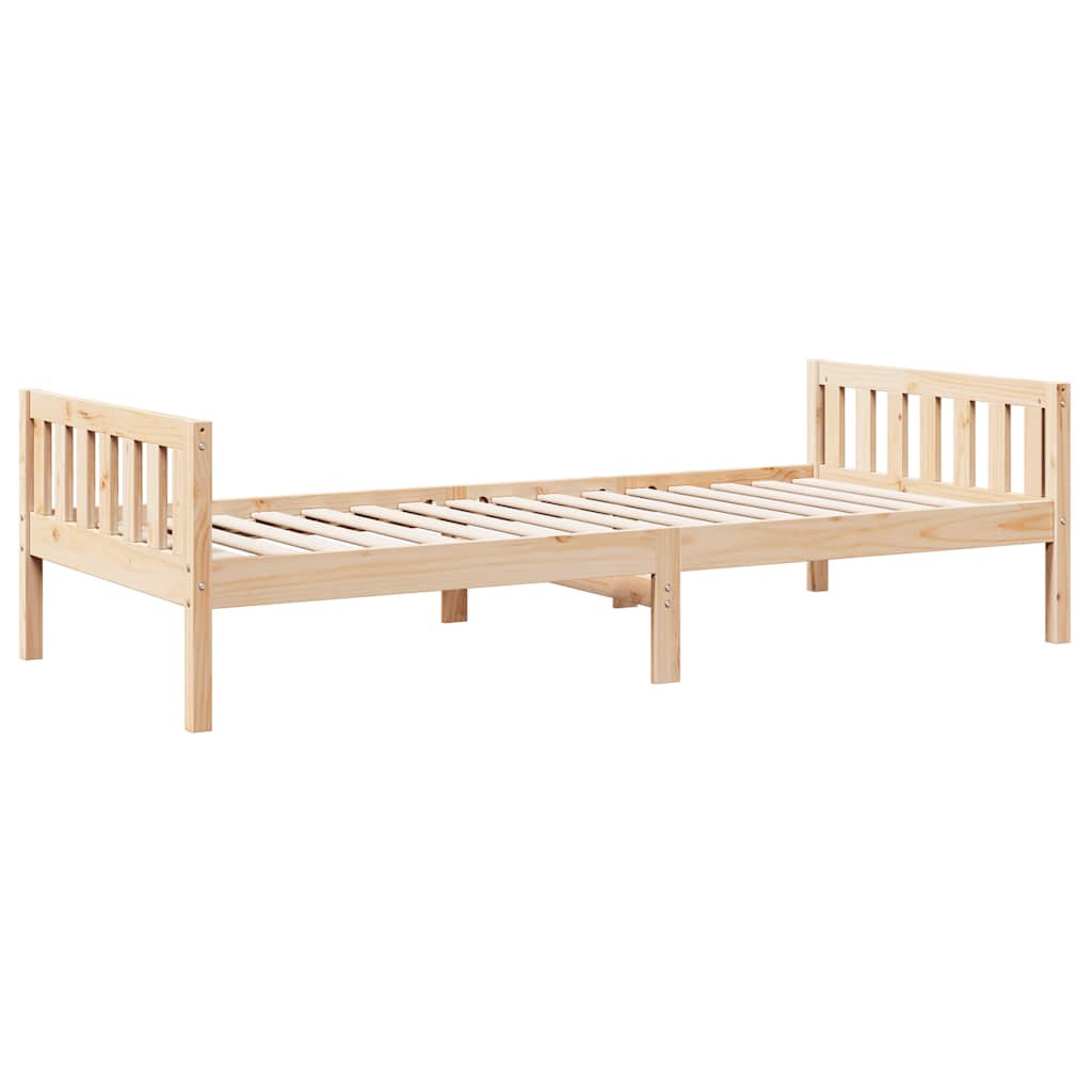 Vidaxl Łóżko Dziecięce Bez Materaca, 90X190 Cm, Lite Drewno Sosnowe