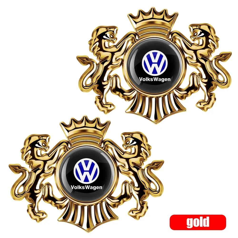 2pcs Silver 3D Metal Car Badge Trunk Window Sticker For VW R Jetta Golf Beetle CC GTI R32 MK4 motion Polo Auto Accessories DecalNB3