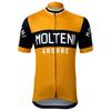 NEW 4 Style Black/Orange MOLTENI Cycling Jersey Top Short Sleeve Road Retro Bicycle Clothing MTB Bike Wear FULL ZIP