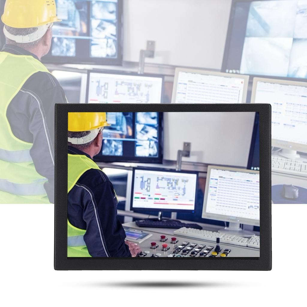 8-дюймовый резистивный сенсорный экран с разрешением 1024x768, встроенный цельнометаллический промышленный монитор