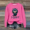 Women's Fashion Casual Long Sleeve Loose  Printed Sweatshirt