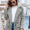 Button Lapel Loose Sweater Cardigan Sheep Cake Wool Coat