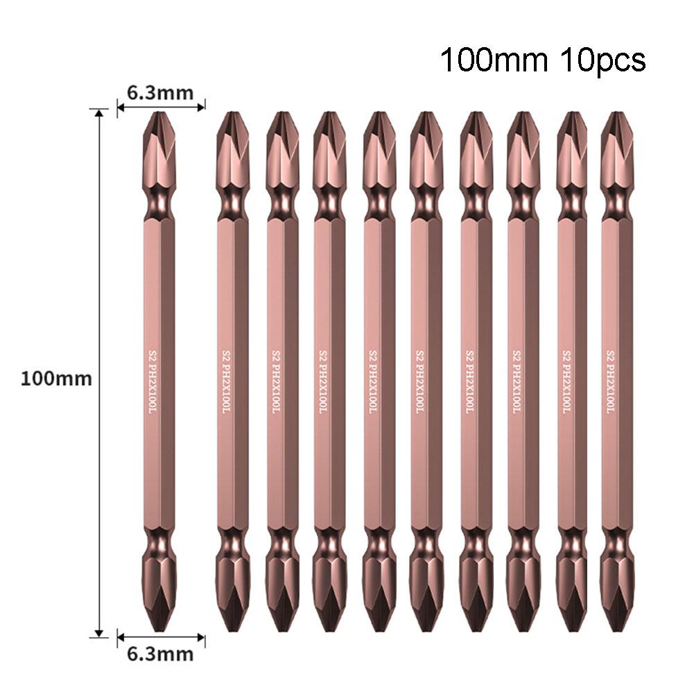 Биты для шестигранной отвертки 1/4'' 100 мм 10 шт. Легированная сталь