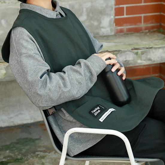 Нейлоновый фартук, водонепроницаемый, устойчивый к пятнам, повседневный жилет, однотонный жилет без рукавов, рабочая одежда с карманами для кухни, рукоделие, живопись