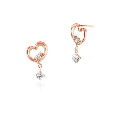 Серьги из розового золота 10 карат 151646153102 canal4℃ (Канал 4℃) (PG)