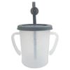 Agaphra Magic Straw Cup S 300ml + Silicone Suckling + Fruit Straw Top, Gray (Straw Cup), Random Delivery (Sweet Top), 1 Set