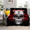 1PC Custom Name Skull Art Name blanket versatile,all-season throw suitable for the living room,bedroom,camping,travel,and gift