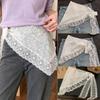 Multipurpose Lace Head Scarf Embroidered Floral Pattern Neck Scarf Lace Kerchief  Beach Wear
