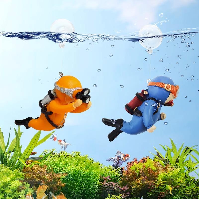Fish Tank Decorations Aquarium Accessories Floating Diver Aquarium Ornaments Small Floating Ball Aquarium Accessories