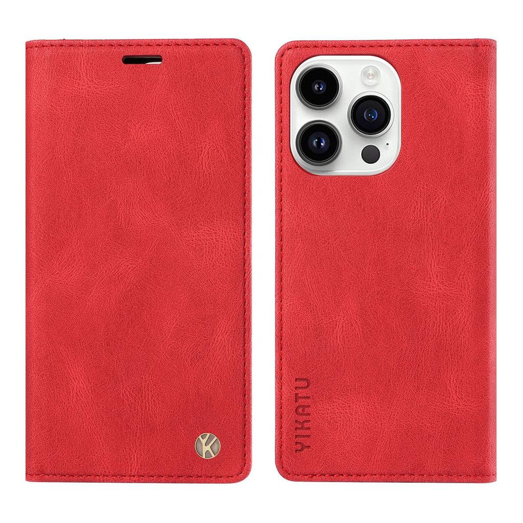 Применимо к iPhone15promax чехол-книжка из кожи, матовый, с сильным магнитным креплением, для Apple 14, однотонный, с отделениями для карт