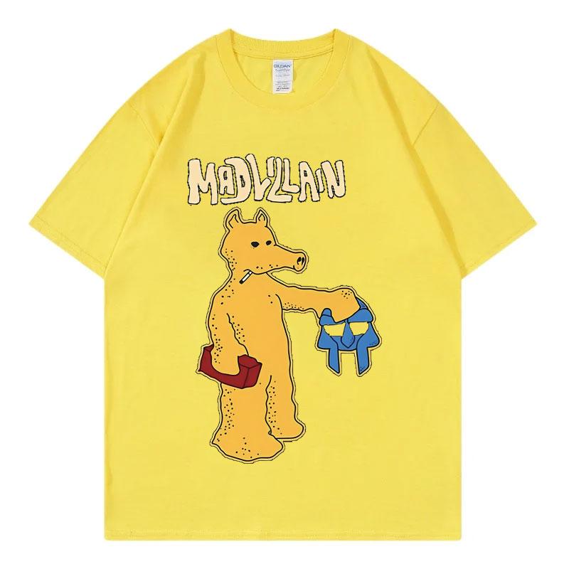 Забавные мультяшные футболки с рэпером Quasimoto Mf Doom Mad Villian, графические футболки для мужчин и женщин, хип-хоп мода, футболка с коротким рукавом