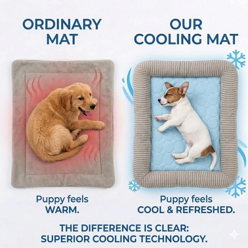 Ice Silk Material Cooling Pad Bed for Dogs Cats Soft Summer Sleeping Puppy Kitten Cool Mat Breathable Pet Nest Pet Blanket