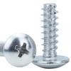 Саморез TT M3/M4 с большой плоской головкой, никелированный, с грибовидной и зонтичной головкой